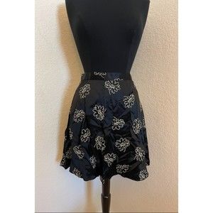 Exact Change Vintage 90's Floral Satin A Line/Skater Skirt - Sz 9 Juniors